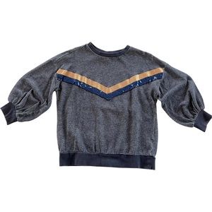 Peter Alexander navy blue sweater. Gold and blue sequin 12